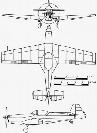 Три хвостовые стойки самолёта Злин-526